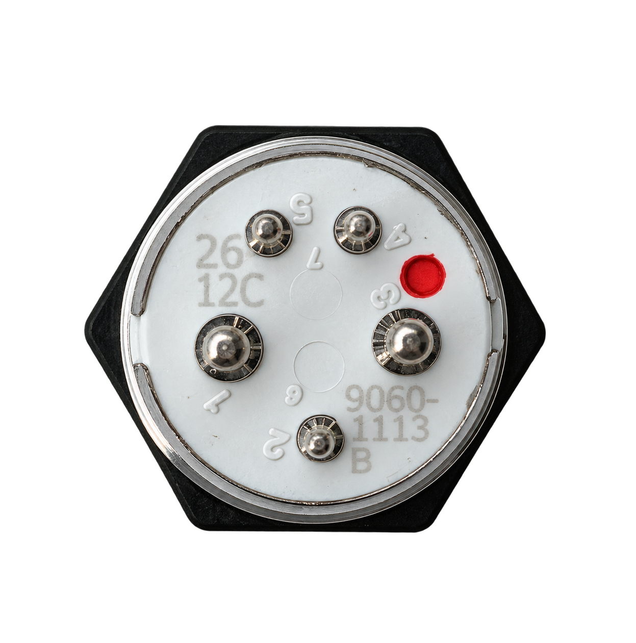 Rear view of Bluewater switch part 9060-1113 with red identification dot